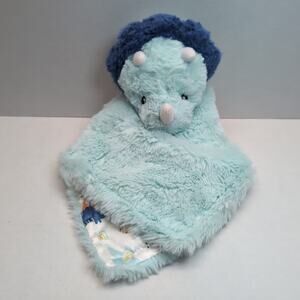 Parents Choice Blue Dino Triceratop Lovey Security Blanket Dinosaur Baby Plush